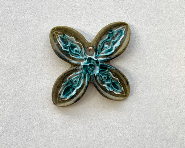 Blooms - Brown Blue and White